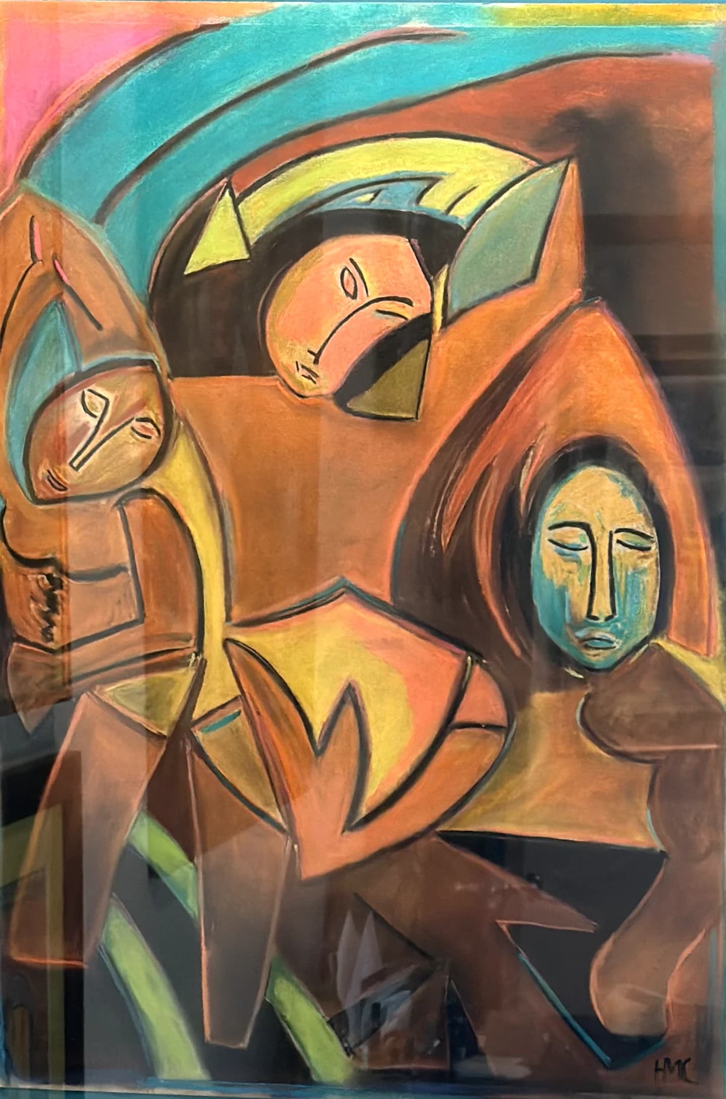 Procession in Turquoise, artwork by Hugh McConville