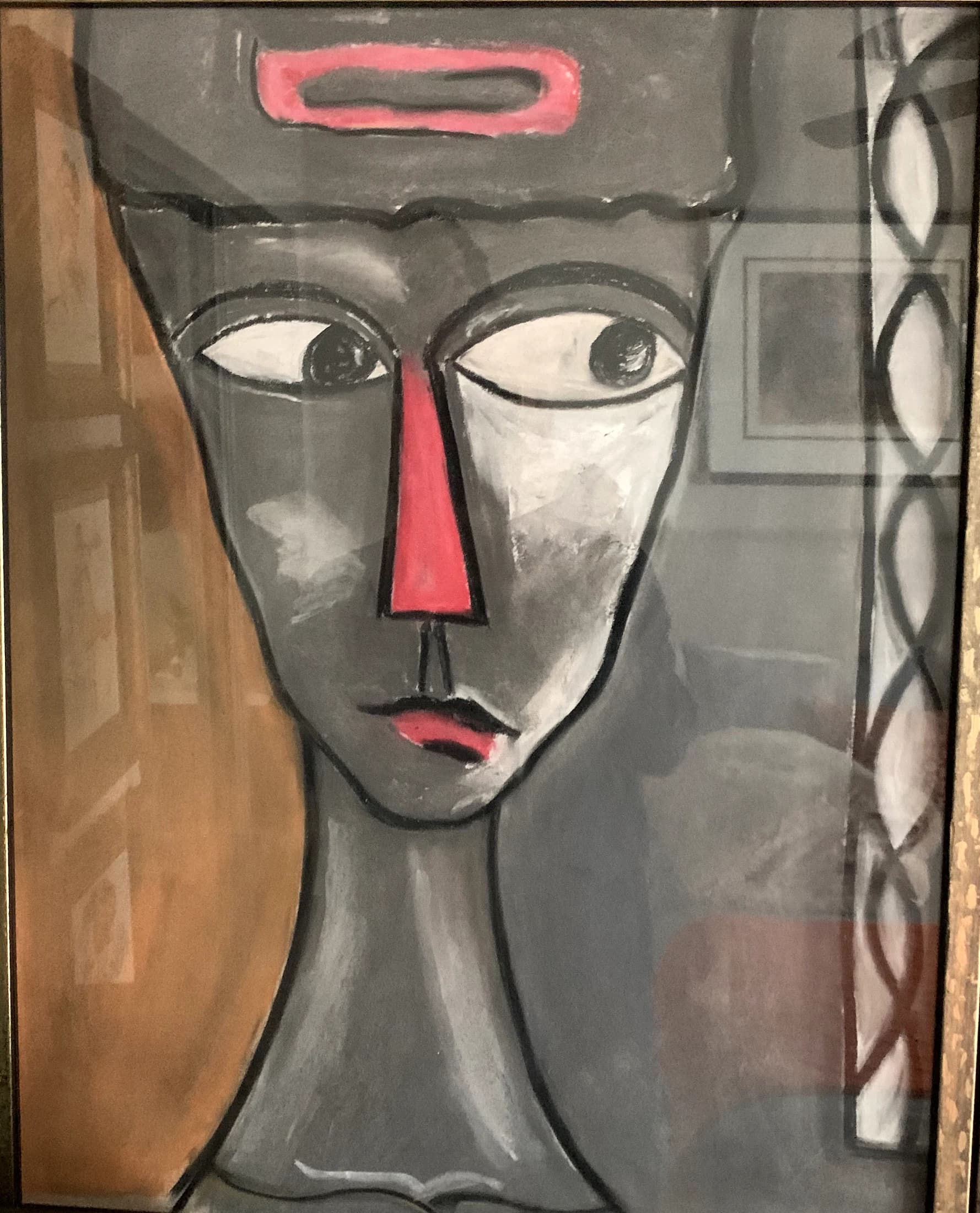 Portrait with a Red Ledge, artwork by Hugh McConville