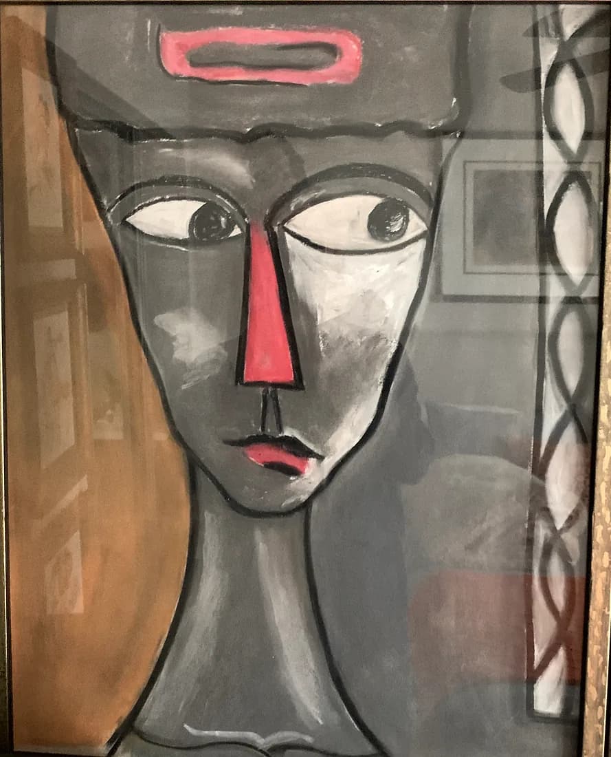 Portrait with a Red Ledge, artwork by Hugh McConville