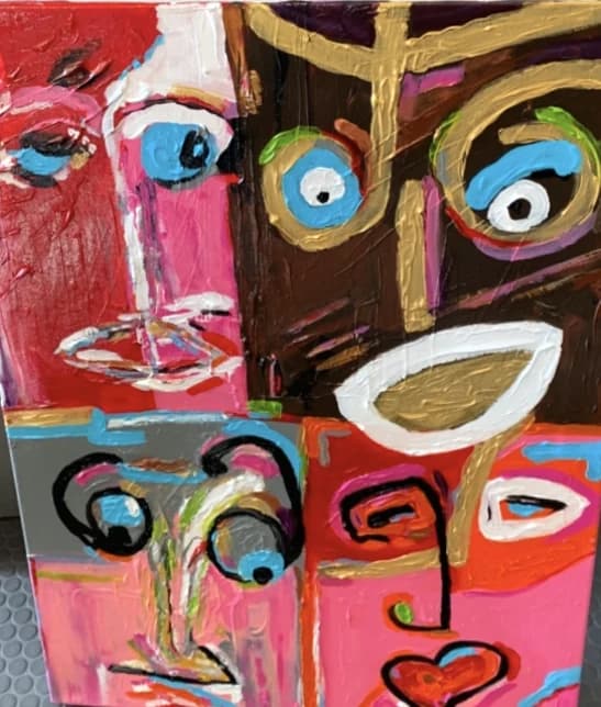Four Loud Neighbors, artwork by Hugh McConville